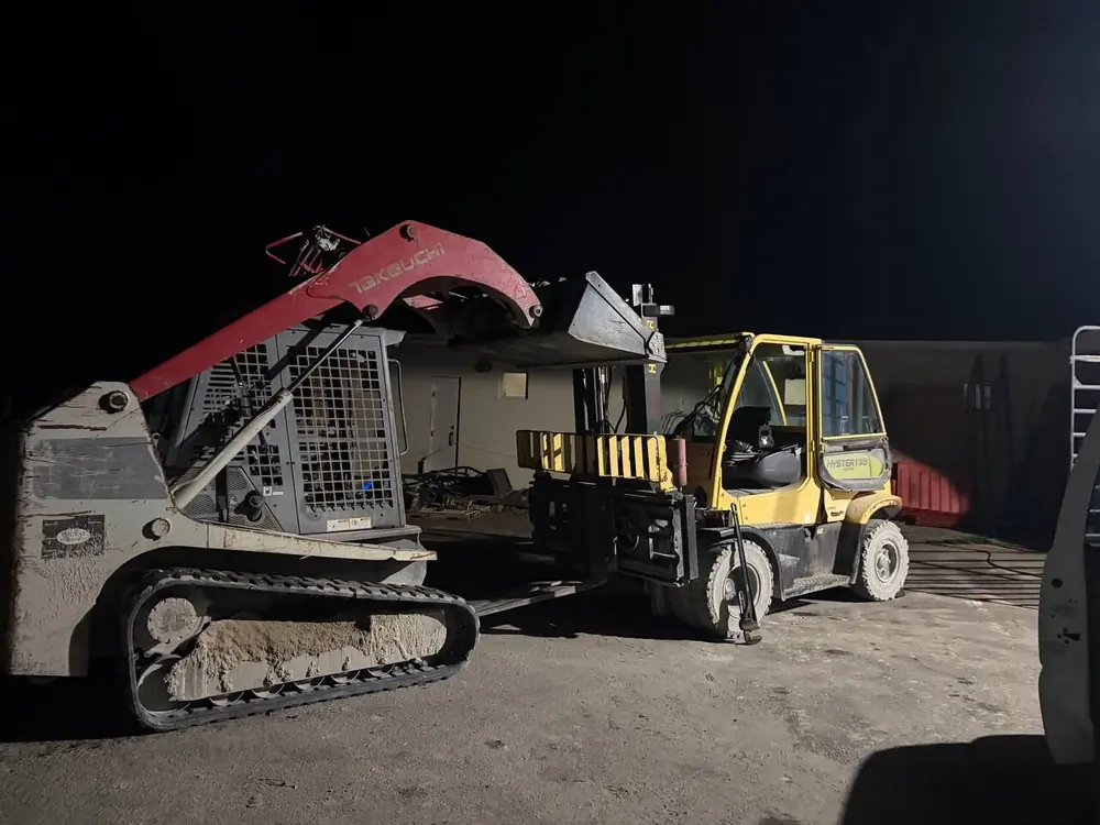 Heavy equipment repair: skid steer track loader serviced on-site by P&C Mobile Repair in Southwest Florida